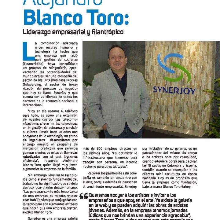 Revista 100 lideres del Valle del Cauca destacó  nuestro fundador Alejandro Blanco