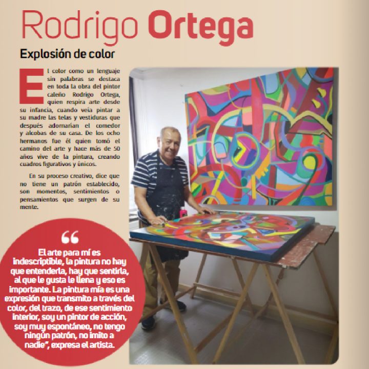 La revista100 LIDERES DEL VALLE DEL CAUCA destacó al artista Rodrigo Ortega
