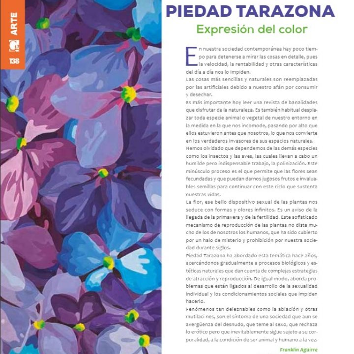 La revista EL CONGRESO destacó a la artista Piedad Tarazona